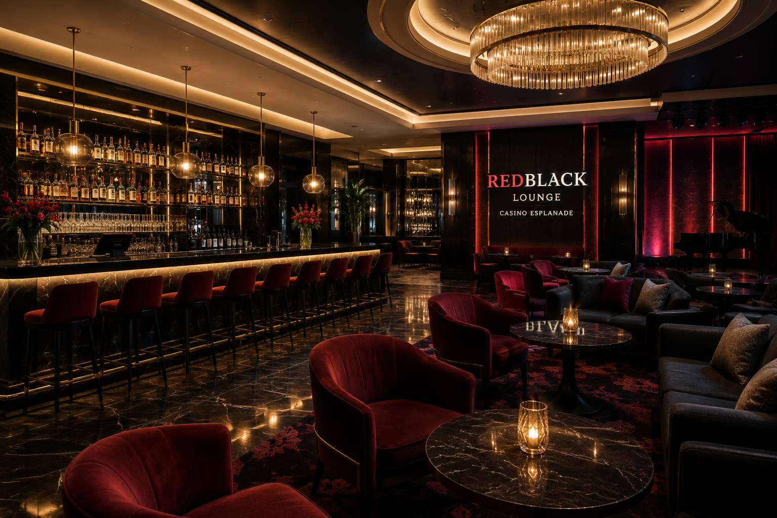 Bar und Lounge der Spielbank Hamburg